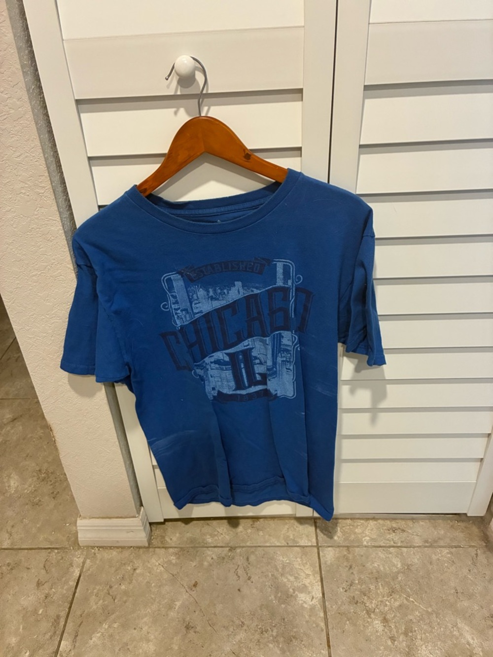 Kids' Short-Sleeve Graphic Tee in Royal Blue - Chicago Design